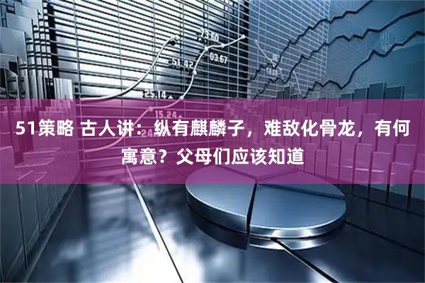51策略 古人讲：纵有麒麟子，难敌化骨龙，有何寓意？父母们应该知道